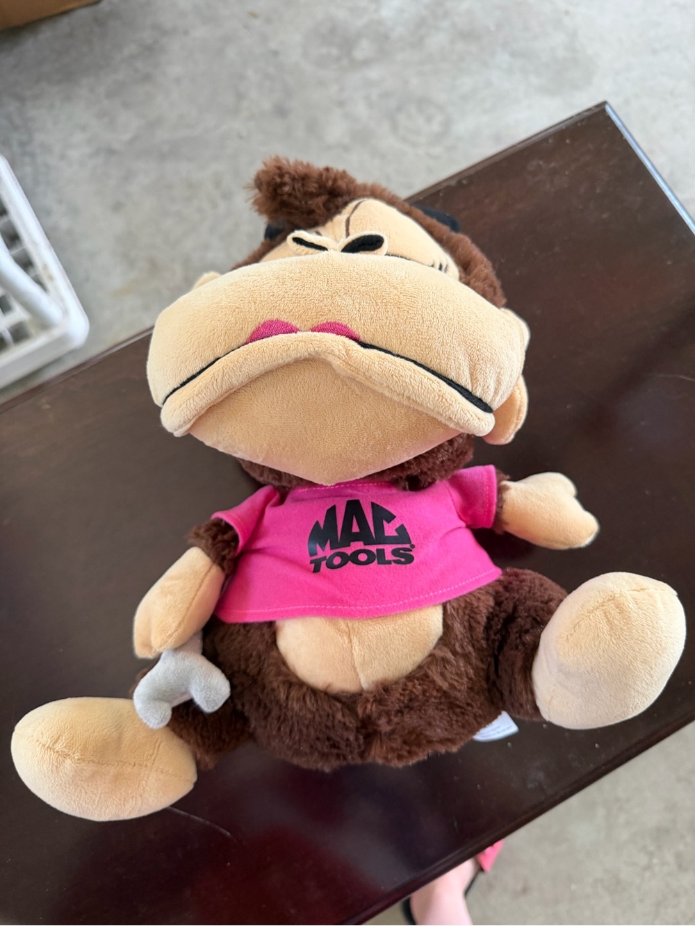Mac Tools Pink Shirt Monkey Plush Stuffed Animal